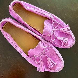 Coach loafers / driving moccasins. Womens size 6.5. Pinkish purple color.